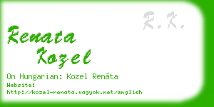 renata kozel business card